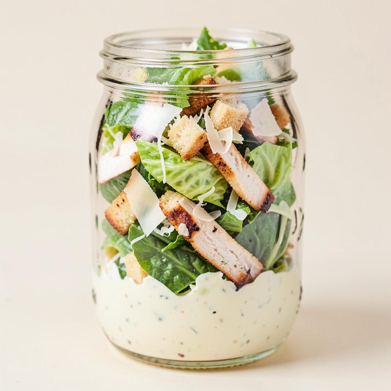 Salada no pote: Caesar + Molho Original