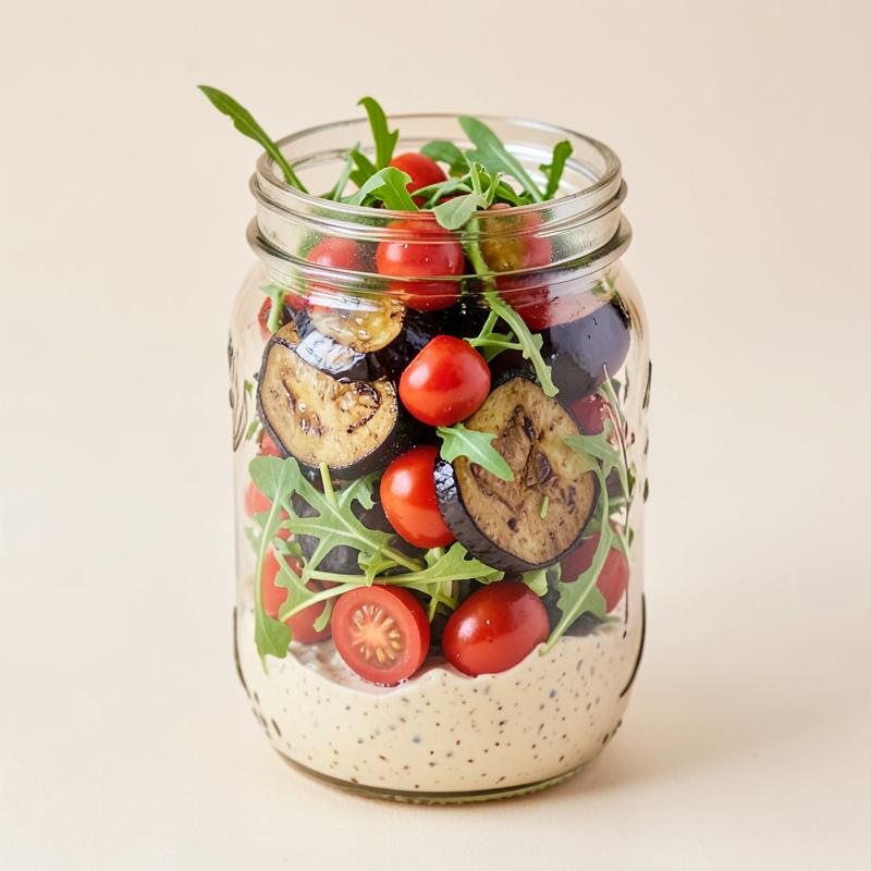 Salada no pote: Berinjela Assada